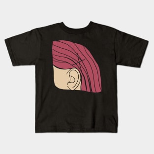 Girl hairpin pink hair Kids T-Shirt